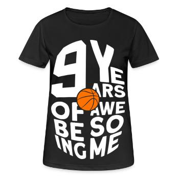 9 YEARS OF BEING AWESOME BASKETBALL 9. - Women's Breathable T-Shirt - black - Front - AI Model Female 172 light (172cm)