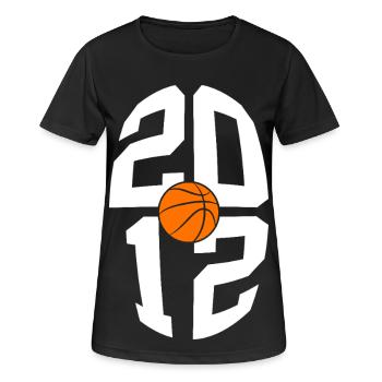 JAHRGANG 2012 BASKETBALL 14. GEBURTSTAG - Frauen T-Shirt atmungsaktiv - Schwarz - Vorne - AI Model Female 172 light (172cm)