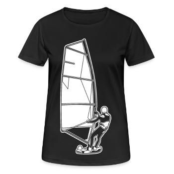 Windsurfers - Women's Breathable T-Shirt - black - Front - AI Model Female 172 light (172cm)