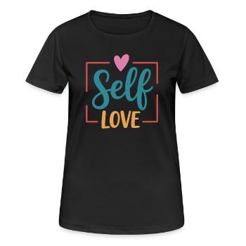 L’amour de soi - T-shirt respirant Femme - noir - Devant - AI Model Female 172 light (172cm)
