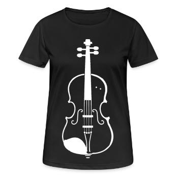 Fiddle Sketch - Women's Breathable T-Shirt - black - Front - AI Model Female 172 light (172cm)
