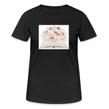 Books - Women's Breathable T-Shirt - black - Front - AI Model Female 172 light (172cm)