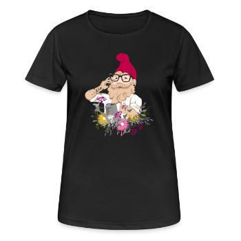 Un Hipster de jardin - T-shirt respirant Femme - noir - Devant - AI Model Female 172 light (172cm)