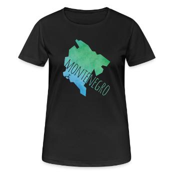 montenegro - Women's Breathable T-Shirt - black - Front - AI Model Female 172 light (172cm)