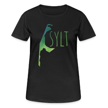 sylt - T-shirt respirant Femme - noir - Devant - AI Model Female 172 light (172cm)