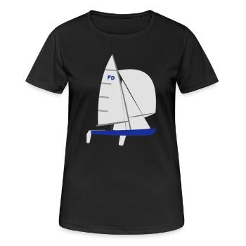 Hollandais volant - T-shirt respirant Femme - noir - Devant - AI Model Female 172 light (172cm)
