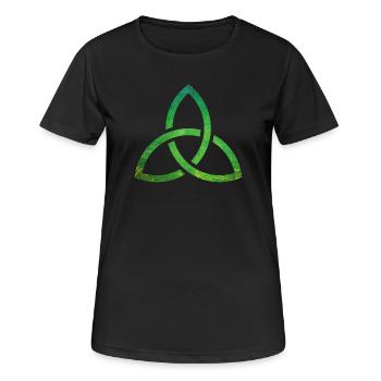 Celtic Knot - Frauen T-Shirt atmungsaktiv - Schwarz - Vorne - AI Model Female 172 light (172cm)