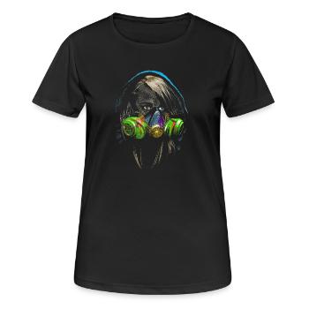 graffiti - Frauen T-Shirt atmungsaktiv - Schwarz - Vorne - AI Model Female 172 light (172cm)