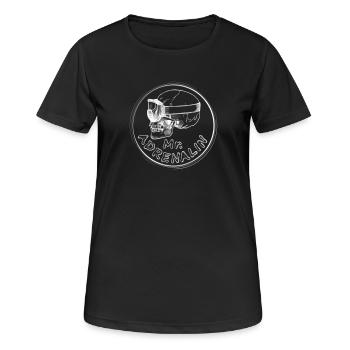 Mr. Adrenalin - T-shirt respirant Femme - noir - Devant - AI Model Female 172 light (172cm)