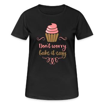 faire cuire au four - T-shirt respirant Femme - noir - Devant - AI Model Female 172 light (172cm)