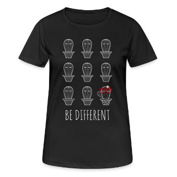 Be different cactus - Women's Breathable T-Shirt - black - Front - AI Model Female 172 light (172cm)