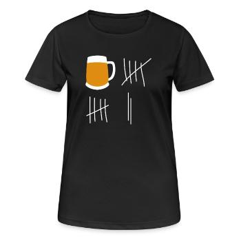beer - Frauen T-Shirt atmungsaktiv - Schwarz - Vorne - AI Model Female 172 light (172cm)