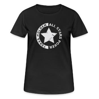 Étoile Texas Hold'em All Stars - T-shirt respirant Femme - noir - Devant - AI Model Female 172 light (172cm)