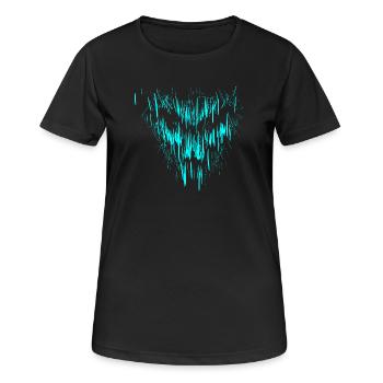 Turquoise skull - Women's Breathable T-Shirt - black - Front - AI Model Female 172 light (172cm)