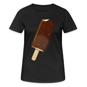 Eis - Frauen T-Shirt atmungsaktiv - Schwarz - Vorne - AI Model Female 172 light (172cm)