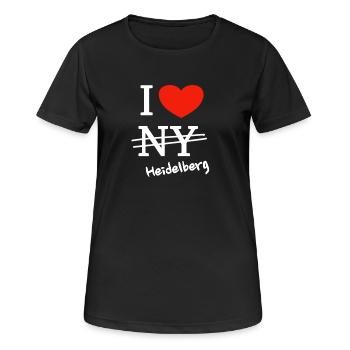 J'adore Heidelberg - J'adore Heidelberg - T-shirt respirant Femme - noir - Devant - AI Model Female 172 light (172cm)