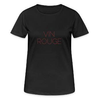 Amateurs de vin rouge et buveurs de vin rouge - T-shirt respirant Femme - noir - Devant - AI Model Female 172 light (172cm)