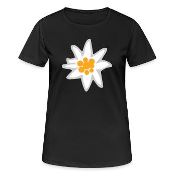 Edelweiss - Women's Breathable T-Shirt - black - Front - AI Model Female 172 light (172cm)