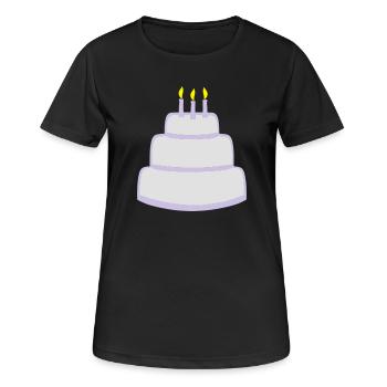 Birthday Cake - Women's Breathable T-Shirt - black - Front - AI Model Female 172 light (172cm)