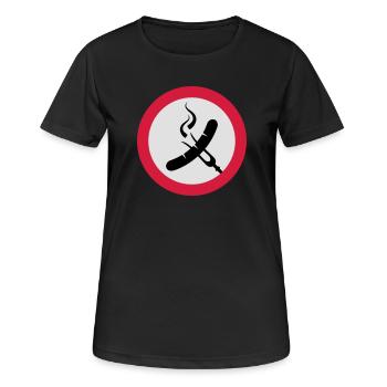 Saucisse Grill - T-shirt respirant Femme - noir - Devant - AI Model Female 172 light (172cm)