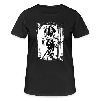 Robot Whitestyle - Frauen T-Shirt atmungsaktiv - Schwarz - Vorne - AI Model Female 172 light (172cm)
