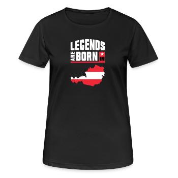 Les légendes sont nés en Autriche / cadeau - T-shirt respirant Femme - noir - Devant - AI Model Female 172 light (172cm)