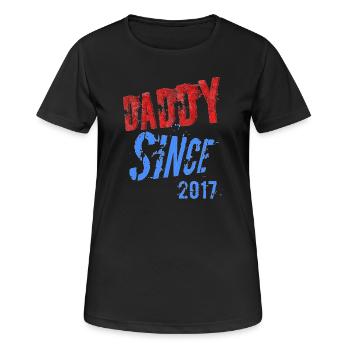 DADY SINCE - Frauen T-Shirt atmungsaktiv - Schwarz - Vorne - AI Model Female 172 light (172cm)