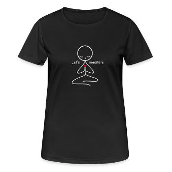 meditation - Women's Breathable T-Shirt - black - Front - AI Model Female 172 light (172cm)