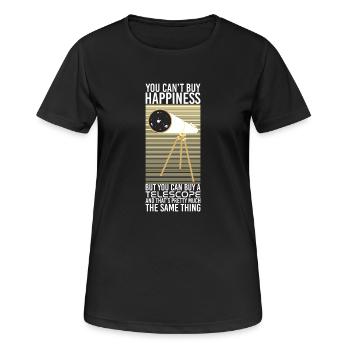 Astronomy Telescope Gift Science - T-shirt respirant Femme - noir - Devant - AI Model Female 172 light (172cm)
