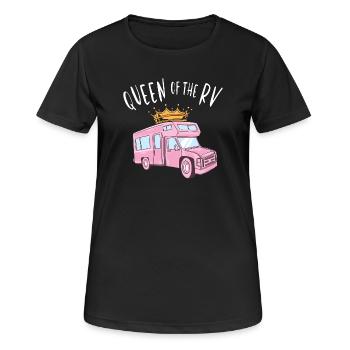 Reine du VR - Reine du campeur - T-shirt respirant Femme - noir - Devant - AI Model Female 172 light (172cm)