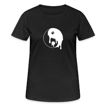 Yin Yang - Frauen T-Shirt atmungsaktiv - Schwarz - Vorne - AI Model Female 172 light (172cm)