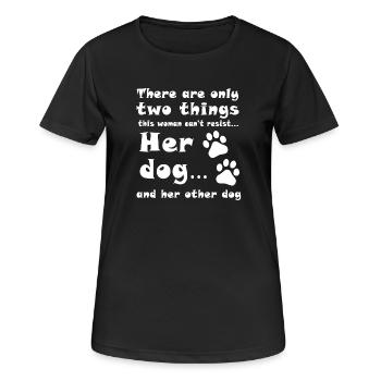 Chemise Amante Chien - T-shirt respirant Femme - noir - Devant - AI Model Female 172 light (172cm)