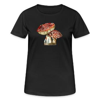 gnome - T-shirt respirant Femme - noir - Devant - AI Model Female 172 light (172cm)