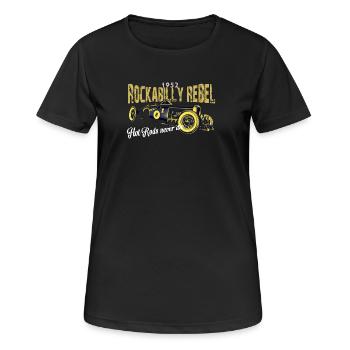 Rockabilly Rebel Design - Women's Breathable T-Shirt - black - Front - AI Model Female 172 light (172cm)