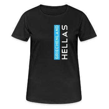 Grèce Hellas - T-shirt respirant Femme - noir - Devant - AI Model Female 172 light (172cm)