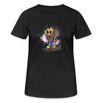 Totenknopf can assassin - T-shirt respirant Femme - noir - Devant - AI Model Female 172 light (172cm)