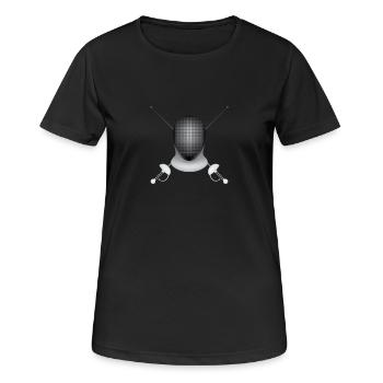 Escrime - T-shirt respirant Femme - noir - Devant - AI Model Female 172 light (172cm)