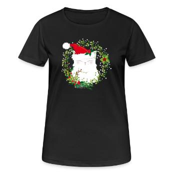 Christmas cat - Women's Breathable T-Shirt - black - Front - AI Model Female 172 light (172cm)