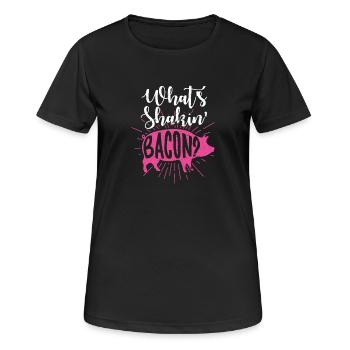 Whats Shakin Bacon - Women's Breathable T-Shirt - black - Front - AI Model Female 172 light (172cm)