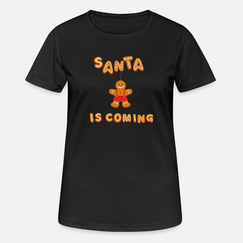 Santa is coming - Women's Breathable T-Shirt - black