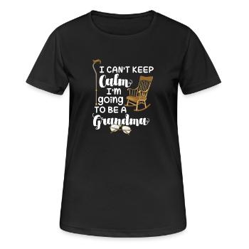 GRANDMA - Frauen T-Shirt atmungsaktiv - Schwarz - Vorne - AI Model Female 172 light (172cm)