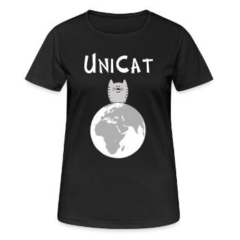 Unikat: du bist einzigartig, ganz besonders - Frauen T-Shirt atmungsaktiv - Schwarz - Vorne - AI Model Female 172 light (172cm)