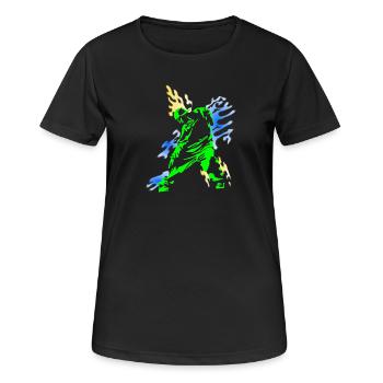 Hip Hop - Frauen T-Shirt atmungsaktiv - Schwarz - Vorne - AI Model Female 172 light (172cm)