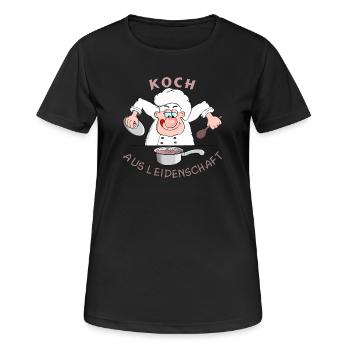 Chef de passion - T-shirt respirant Femme - noir - Devant - AI Model Female 172 light (172cm)