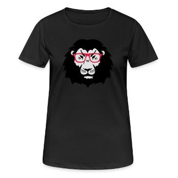 verres lion de lion - T-shirt respirant Femme - noir - Devant - AI Model Female 172 light (172cm)