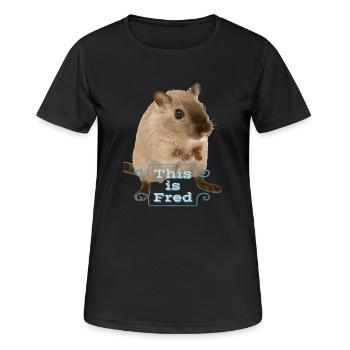 C’est une idée cadeau drôle souris mignonne fred - T-shirt respirant Femme - noir - Devant - AI Model Female 172 light (172cm)