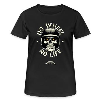 Kein Rad Kein Leben - Frauen T-Shirt atmungsaktiv - Schwarz - Vorne - AI Model Female 172 light (172cm)