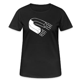 Un aimant - T-shirt respirant Femme - noir - Devant - AI Model Female 172 light (172cm)