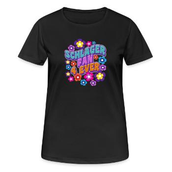 Schlagerfan Schlagermusik Fan Schlager Statement - Frauen T-Shirt atmungsaktiv - Schwarz - Vorne - AI Model Female 172 light (172cm)