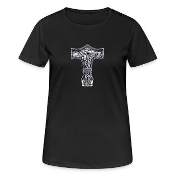 La Croix de Thor - T-shirt respirant Femme - noir - Devant - AI Model Female 172 light (172cm)